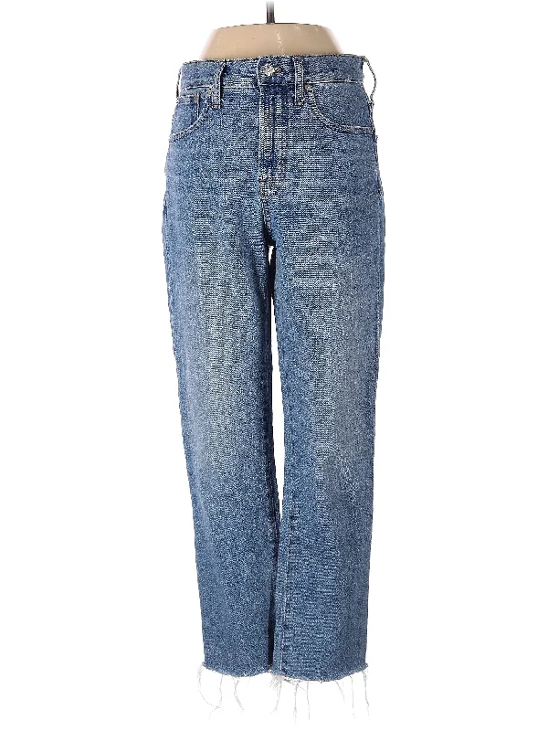 women's denim jeans for a chic appearanceMid-Rise Straight-leg Jeans in Medium Wash