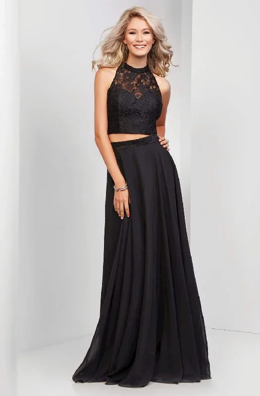 Formal Dress for Eco-Conscious EventsClarisse - 3427 Two-Piece Lace Illusion Cutout Back A-Line Gown