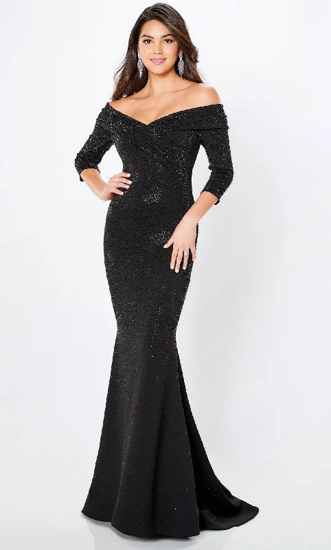 Formal Dress for Destination WeddingsMontage by Mon Cheri 221970W - Off-Shoulder Mother of the Bride Gown