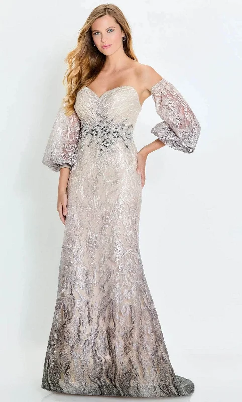 Formal Dress for Urban ThemesMontage by Mon Cheri M523 - Detachable Sleeves Formal Gown