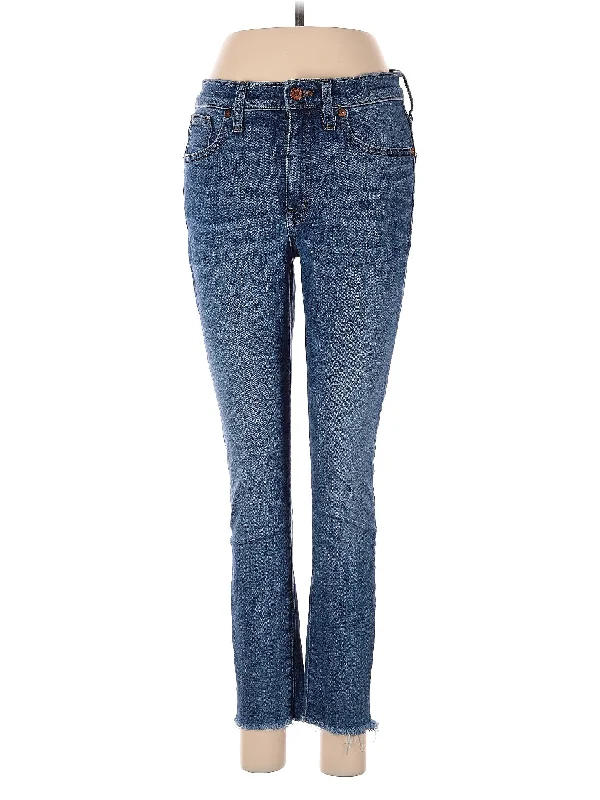 women's denim jeans with adjustable waistbandsHigh-Rise Straight-leg Jeans in Medium Wash