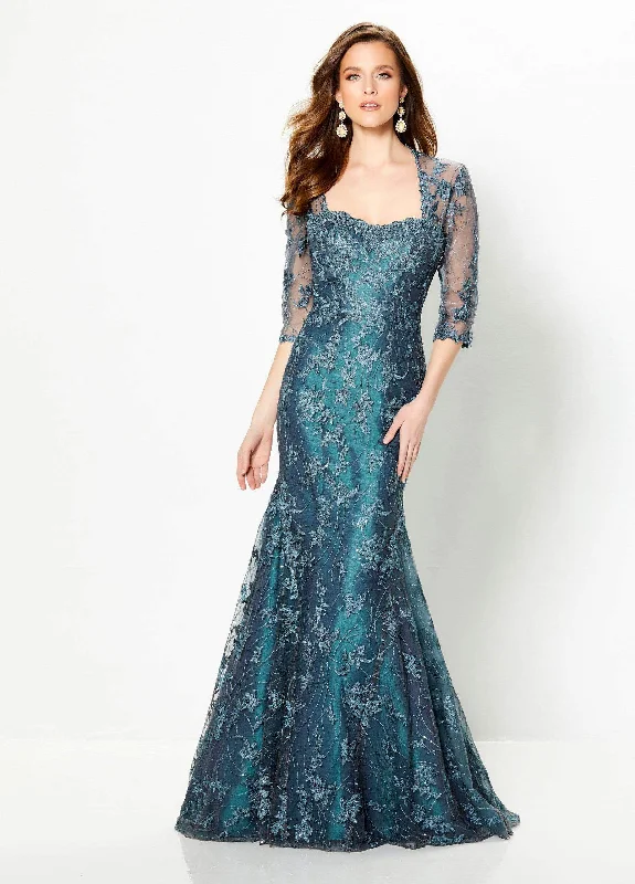 Formal Dress for PromsMontage by Mon Cheri - 219979W Embroidered Tulle Mother of the Groom Mermaid Gown