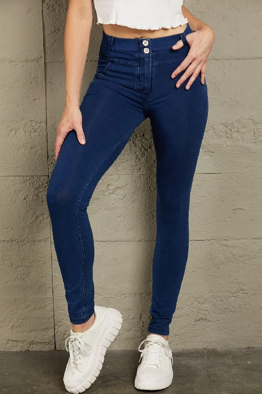 women's denim jeans with buttonsBaeful Buttoned Skinny Jeans