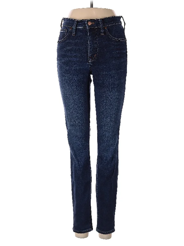 women's boyfriend denim jeansHigh-Rise Straight-leg Jeans in Dark Wash