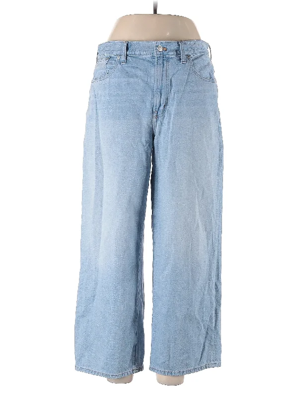 women's relaxed-fit denim jeansLow-Rise Wide-leg Jeans in Light Wash