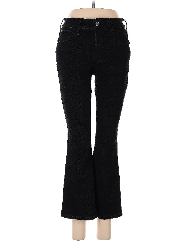 women's black denim jeansMid-Rise Flare Jeans