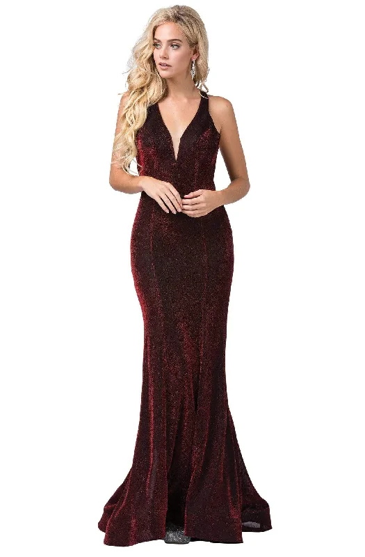 Men's Formal Dress CodesDancing Queen - 2522 Bead-Trimmed Cutout Back Trumpet Gown