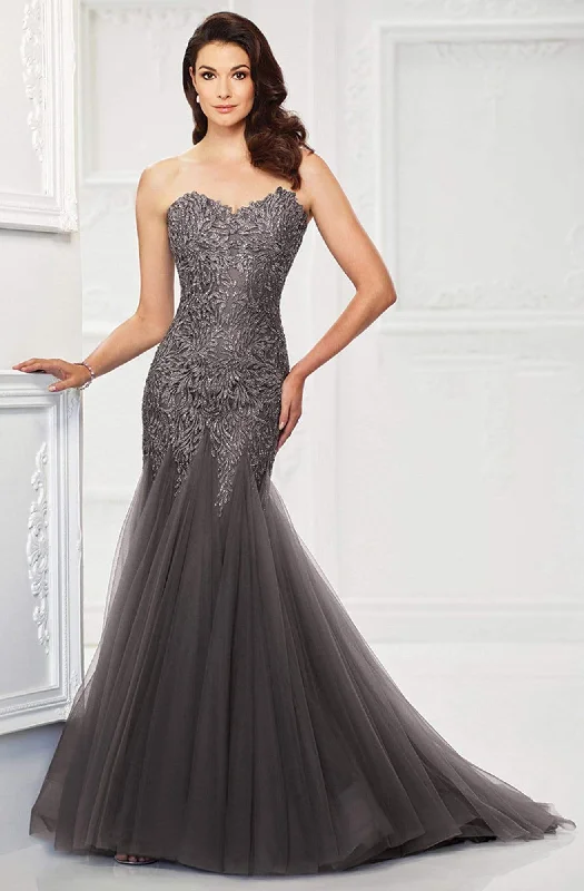 Formal Dress Trends 2023Montage by Mon Cheri - 118964 Strapless Tulle Trumpet Gown