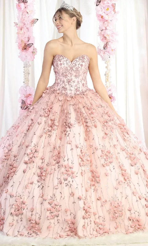 Formal Dress for WeddingsMay Queen LK190 - Strapless Quinceanera Ballgown