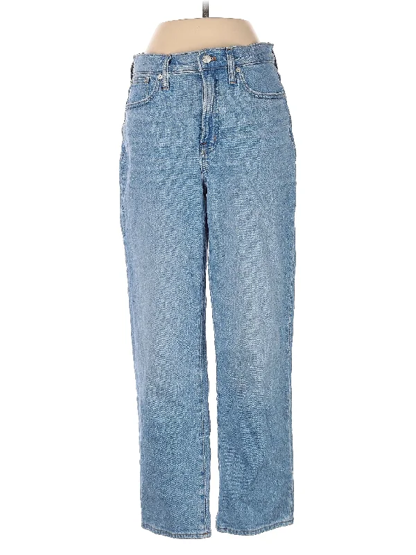 women's denim jeans for formal eventsMid-Rise Straight-leg Jeans in Light Wash