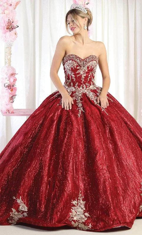 Formal Dress for Cocktail PartiesMay Queen LK179 - Embroidered Quinceanera Ballgown