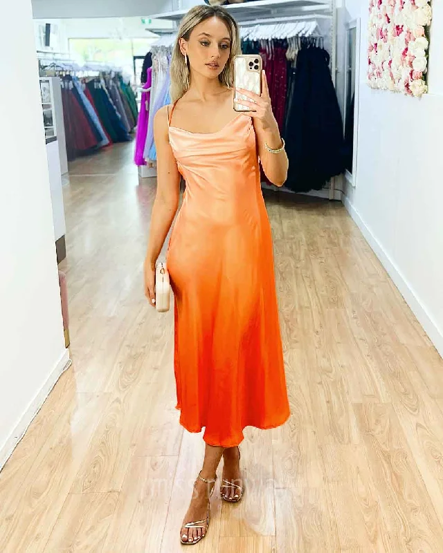 body-hugging midi dressesSerenity Midi Dress - Ombre Orange