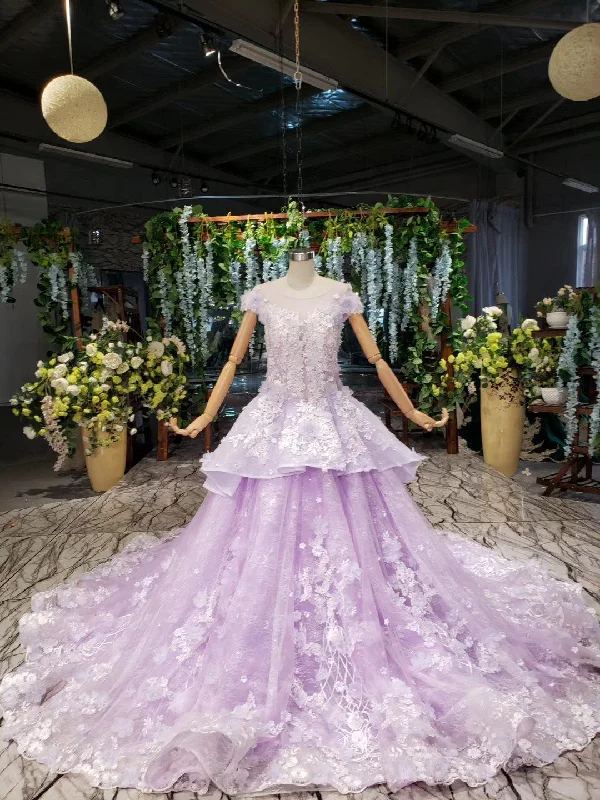 wedding dress preservationLilac Quinceanera Dresses Ball Gown Vintage Wedding Dress With Appliques Beading PO326