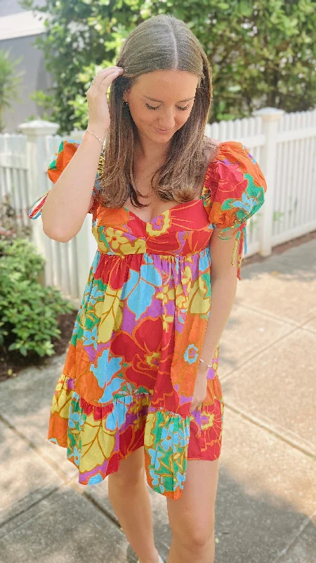 women's glam dressesThe Aloha Floral Dress