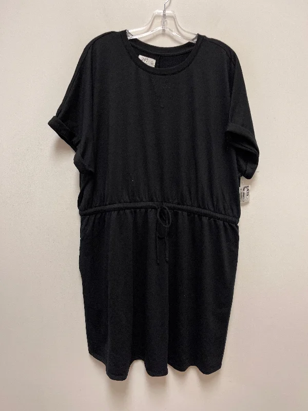 women's flutter-sleeved dressesBlack Dress Casual Short Maurices, Size 2x