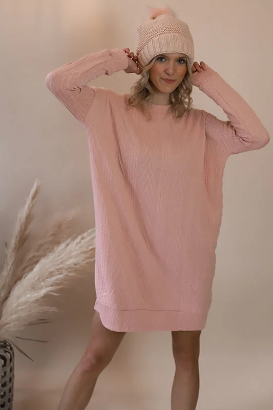 women's work dressesCoco Pink Sweater Dress