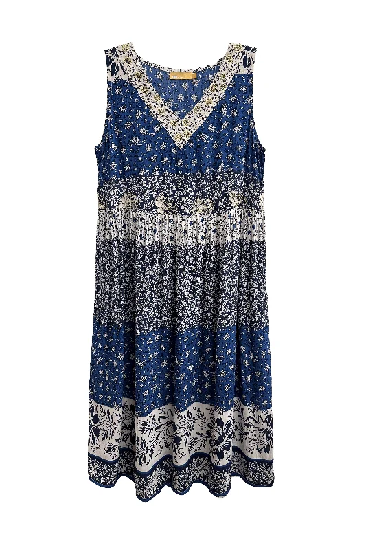 women's made-to-order dressesLa Cera Plus Size Tiered Print Sundress