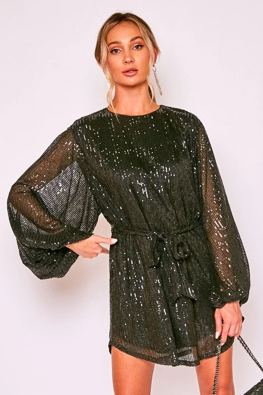 women's versatile dressesSerena Black Sequin Dress