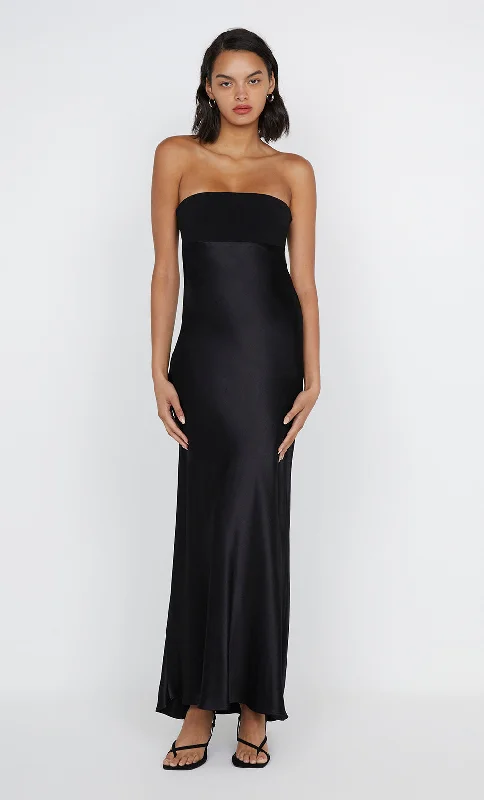 women's sheath dressesZARI STRAPLESS DRESS - BLACK