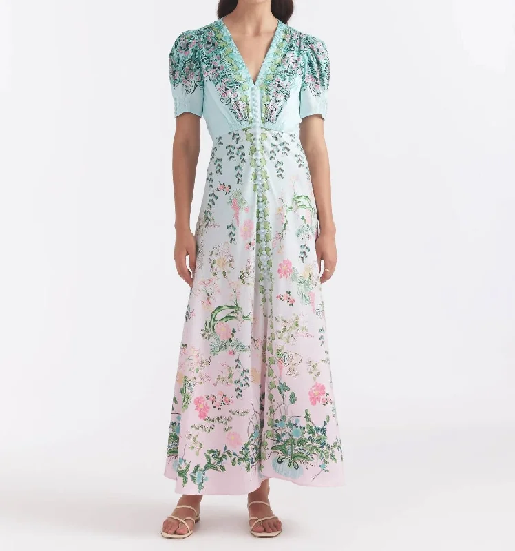 maxi dresses under $100Lea Long Dress In Willow Garden