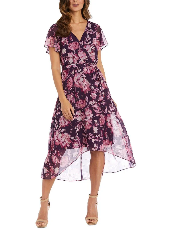 maxi dresses for mother of the bridePlus Womens Floral Long Wrap Dress