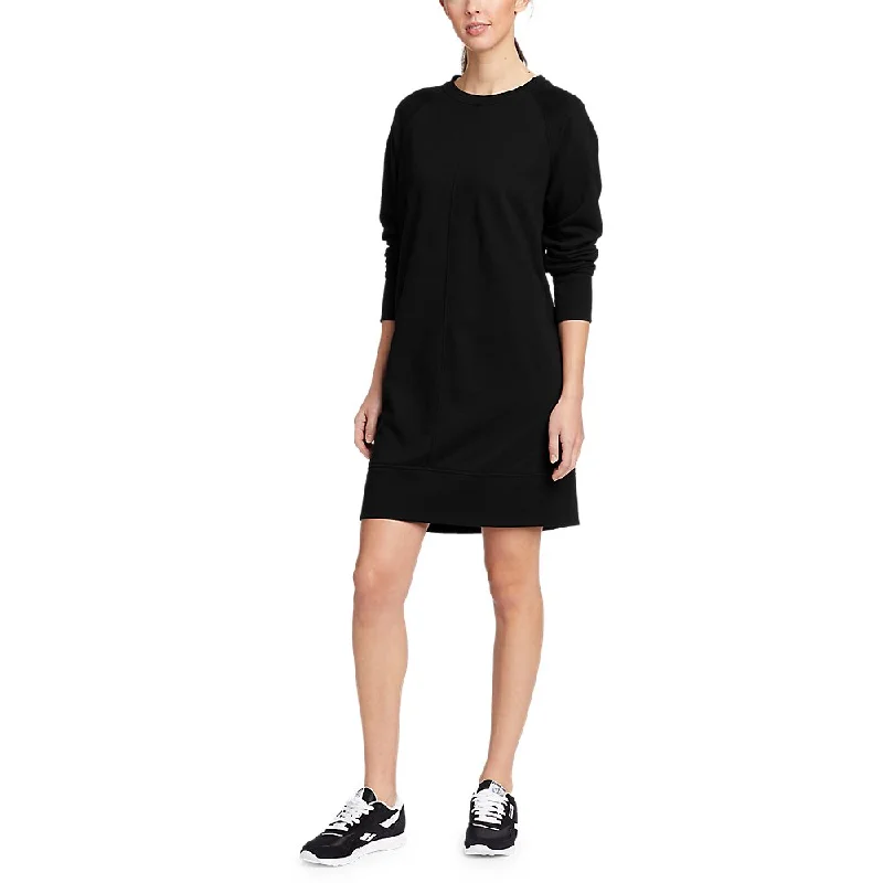 maxi dresses with high necklinesWomen's Camp Fleece Long-Sleeve Crew Dress