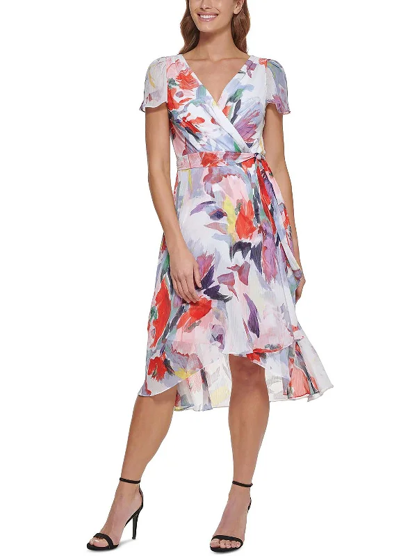 maxi dresses with adjustable strapsWomens Printed Long Wrap Dress